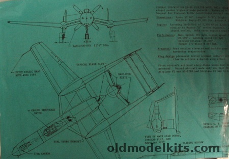 Execuform 1/72 Vultee XP-54 Swoose Goose plastic model kit